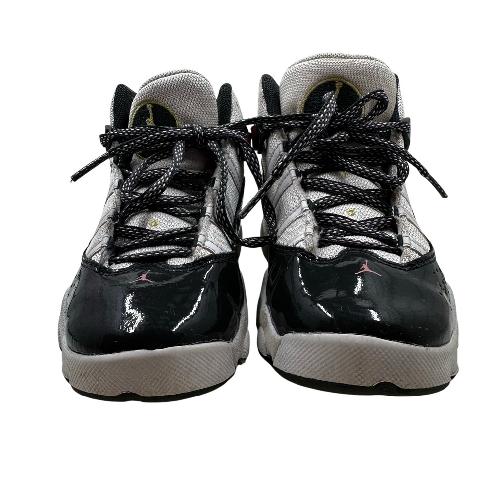 Jordan 6 Rings 13C White Black Pink‎ DV3180-101 Kids Basketball Sneaker Retro - Picture 3 of 10